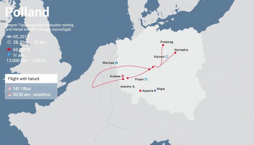 Mapa Polski z zaznaczonymi głównymi lotniskami oferującymi połączenia na Maderę Mapa Polski z zaznaczonymi głównymi lotniskami oferującymi połączenia na Maderę