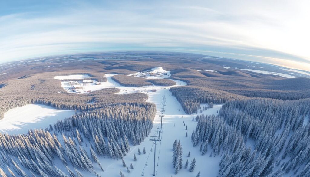 Rozległe trasy narciarskie w ośrodku Ylläs w Finlandii Rozległe trasy narciarskie w ośrodku Ylläs w Finlandii