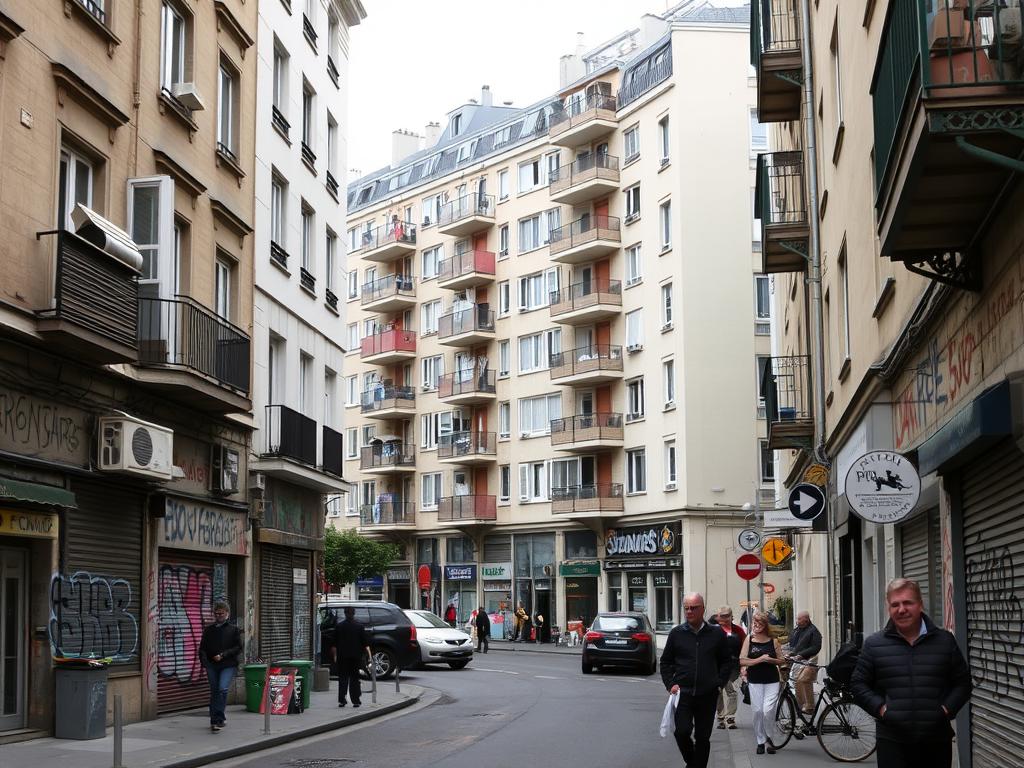 Ulica w Saint-Denis pokazująca codzienne życie w tej najniebezpieczniejszej dzielnicy podparyskiej