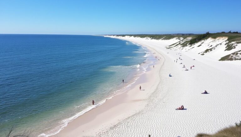 Słoneczna plaża Dueodde na Bornholmie - najlepszy czas na wizytę to lato