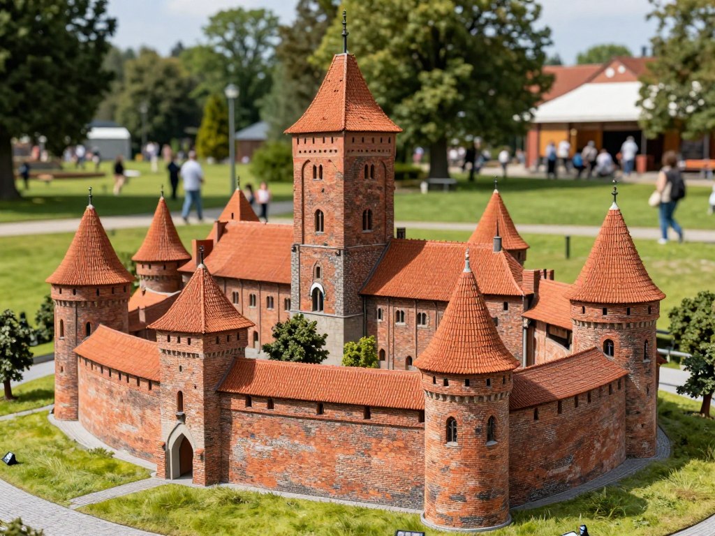 Park Miniatur Warmii i Mazur miniatura zamku krzyżackiego w Malborku Park Miniatur Warmii i Mazur miniatura zamku krzyżackiego w Malborku