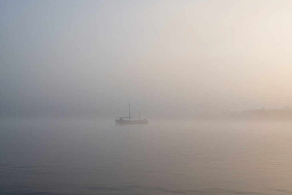 Poranna mgła nad Portem Sztynort Poranna mgła nad Portem Sztynort
