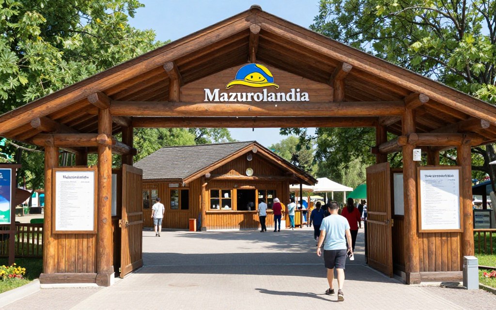 Wejście do Mazurolandii kasa biletowa informacje dla zwiedzających Wejście do Mazurolandii kasa biletowa informacje dla zwiedzających