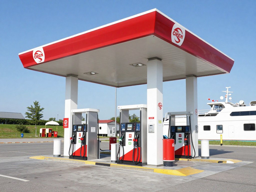 Wodna stacja paliw Orlen w Porcie Sztynort Wodna stacja paliw Orlen w Porcie Sztynort