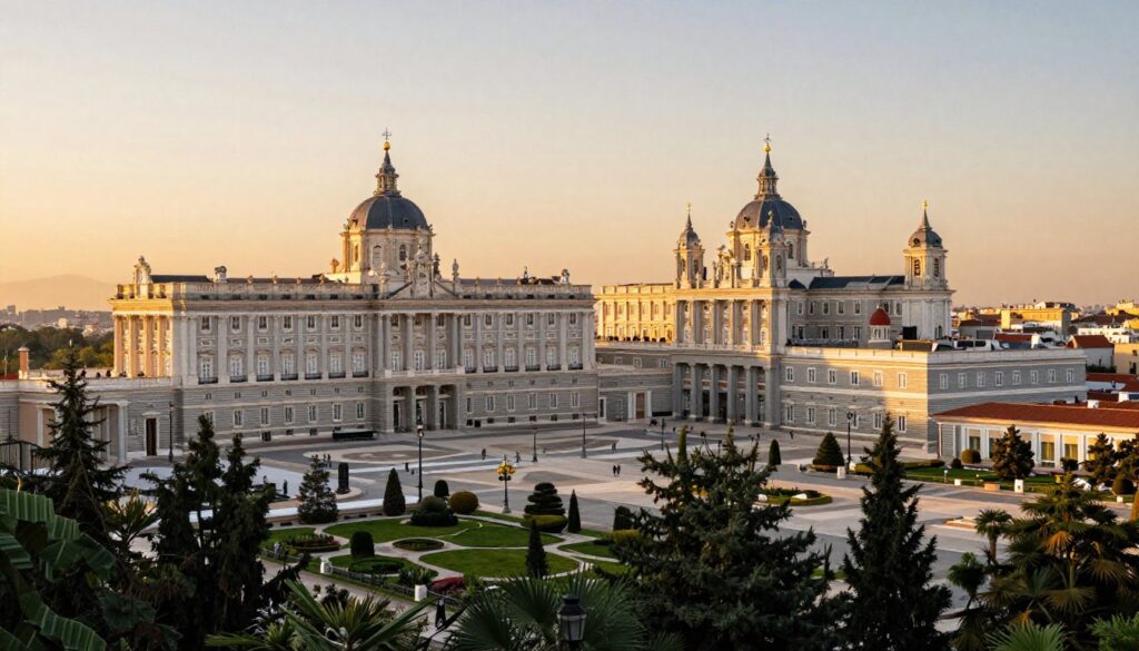 pałac królewski madryt panorama pałac królewski madryt panorama