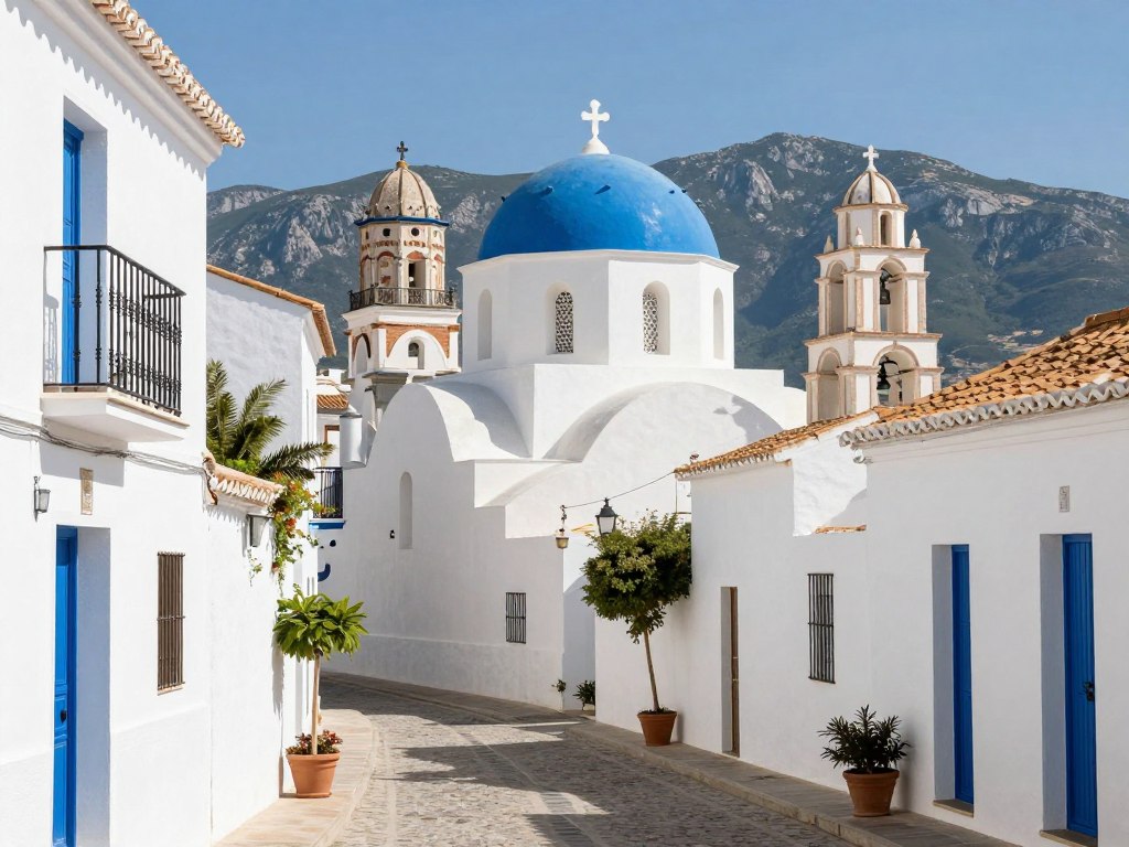 Altea z charakterystycznymi niebieskimi kopułami kościoła