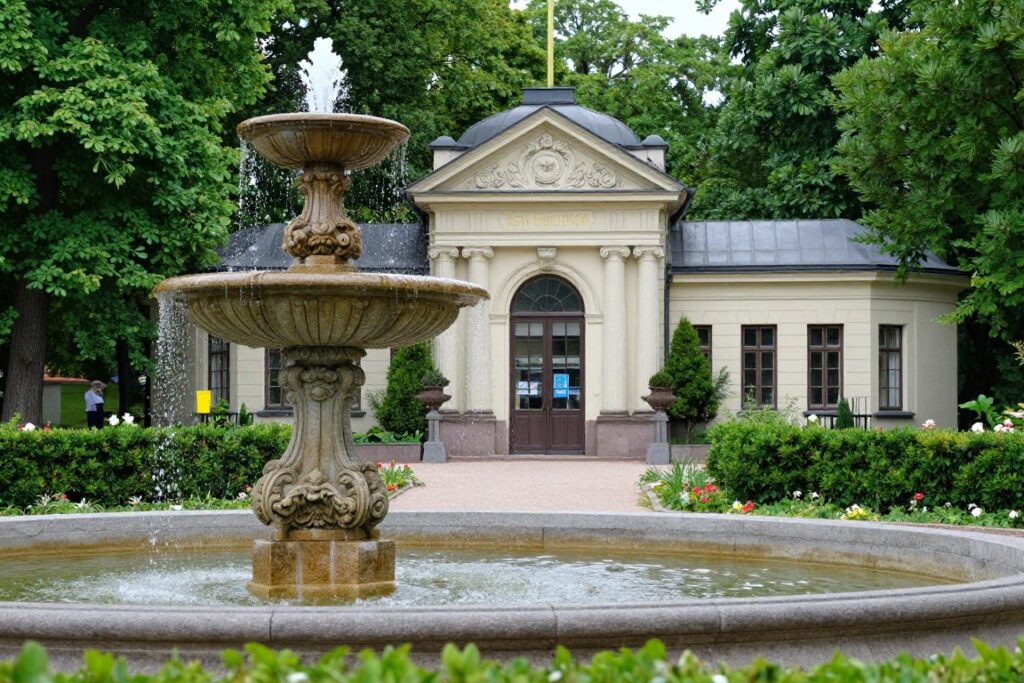 Fontanna w parku Sokołowsko