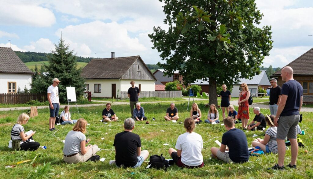 Instalacja artystyczna podczas festiwalu Konteksty