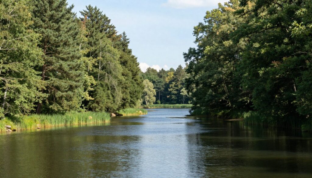 Jezioro Guzianka Wielka połączenie z jeziorem Nidzkim Jezioro Guzianka Wielka połączenie z jeziorem Nidzkim