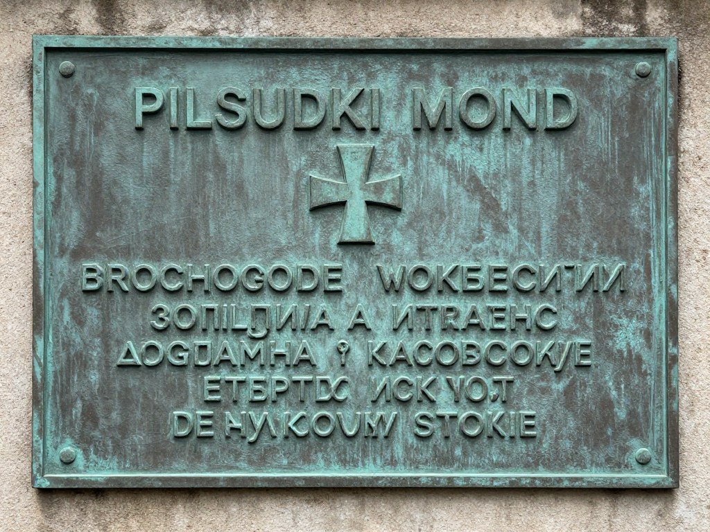 Kopiec Piłsudskiego Kraków tablica historyczna Kopiec Piłsudskiego Kraków tablica historyczna