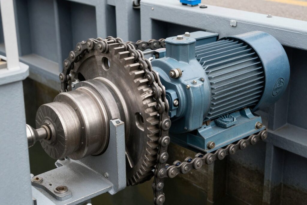 Mechanizm otwierania wrót Śluzy Karwik