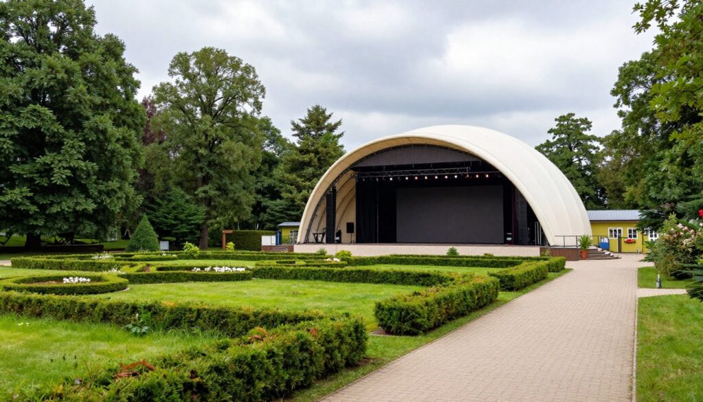 Park Zdrojowy w Busku-Zdroju z muszlą koncertową