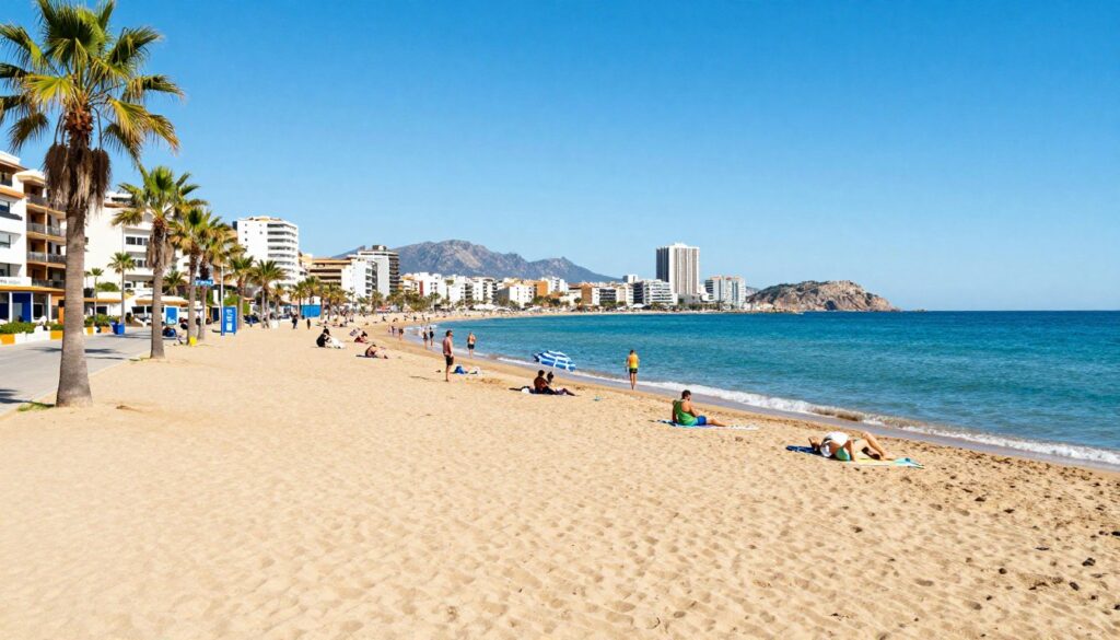 Plaża Playa del Cura w Torrevieji z błękitną wodą