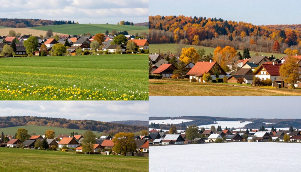 Sokołowsko w różnych porach roku