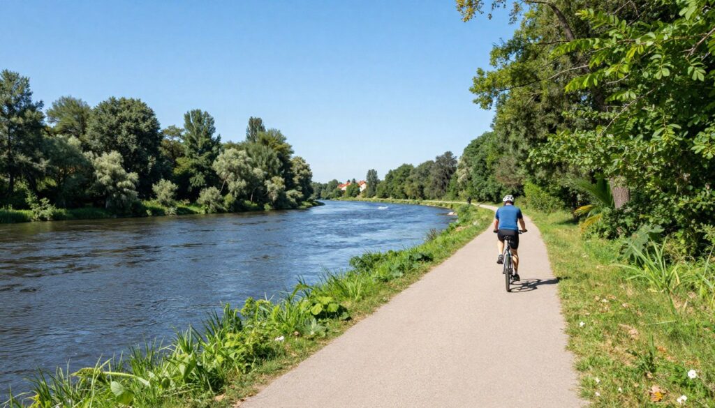 Trasa rowerowa wzdłuż rzeki Nidy w Ponidziu