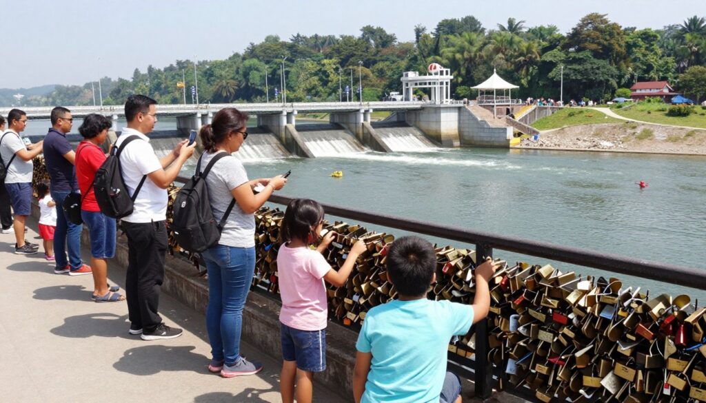 Turyści obserwujący proces śluzowania w Karwiku
