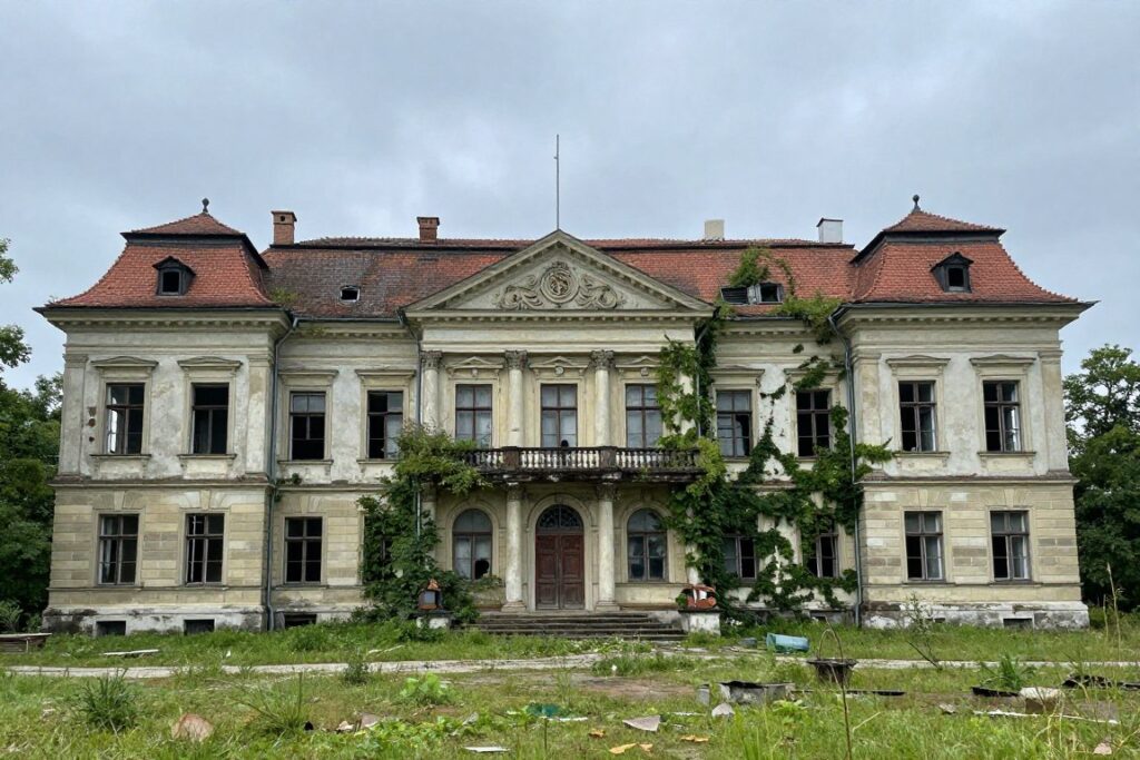 Zabytkowy pałac w okolicach Pińczowa