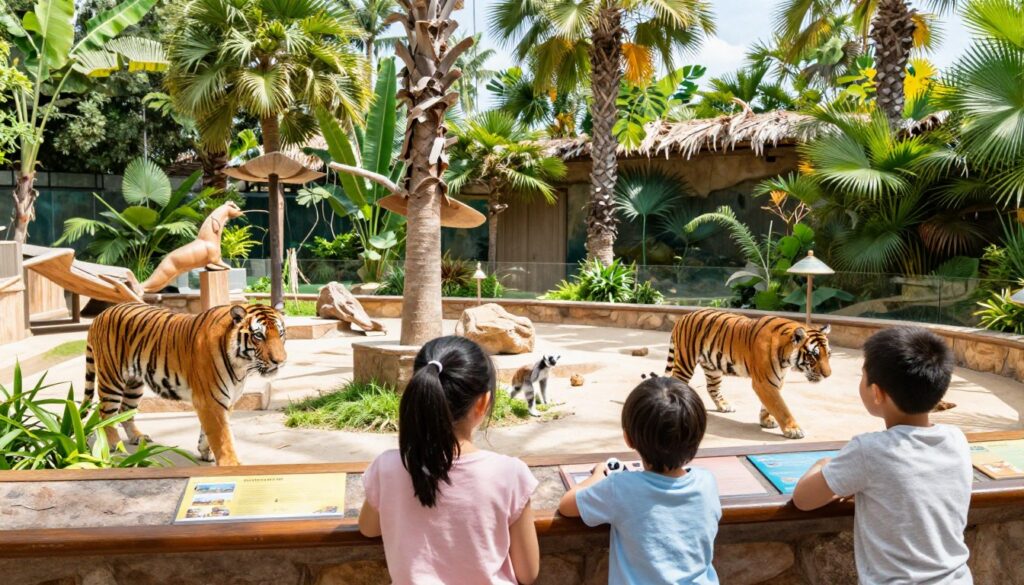 Bioparc Fuengirola ze zwierzętami w naturalnym środowisku
