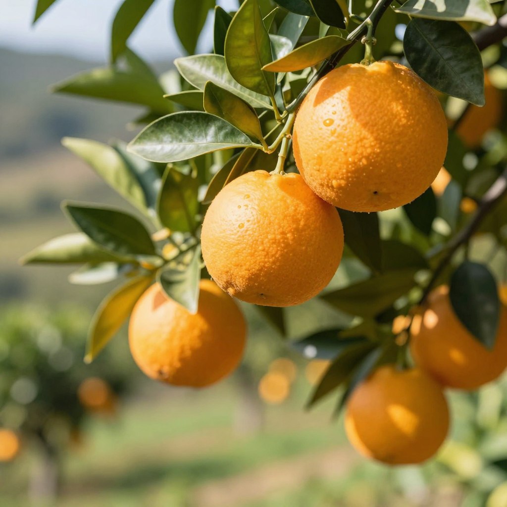 Dojrzałe pomarańcze na drzewie w dolinie Soller
