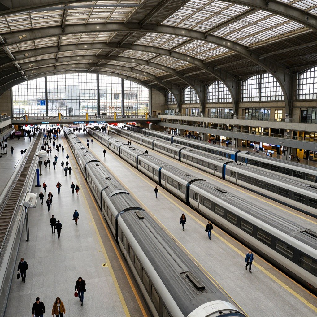 Dworzec Roma Termini widok z góry