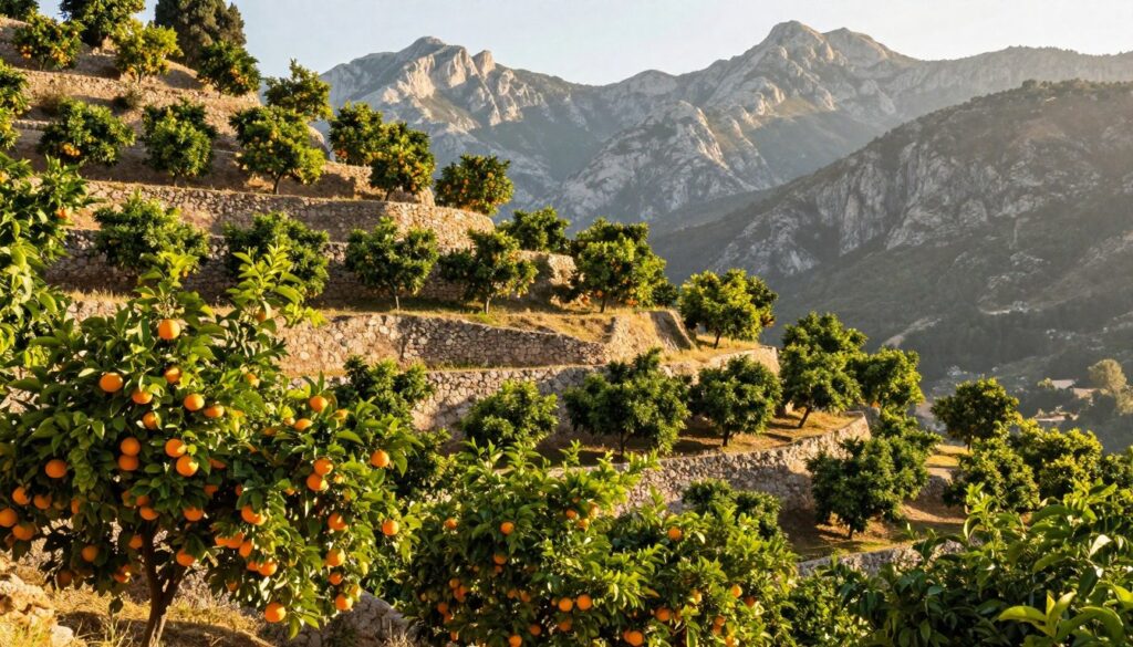 Gaje pomarańczowe w dolinie Soller Majorka