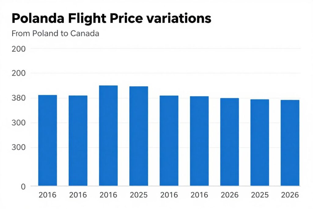 Graf pokazujący sezonowość cen lotów