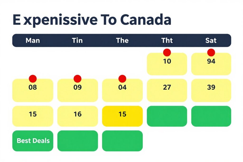 Kalendarz z zaznaczonymi datami najdroższych lotów