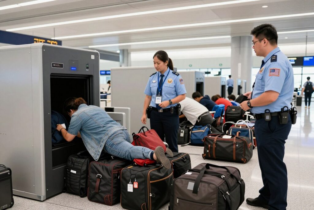 Kontrola bezpieczeństwa na lotnisku