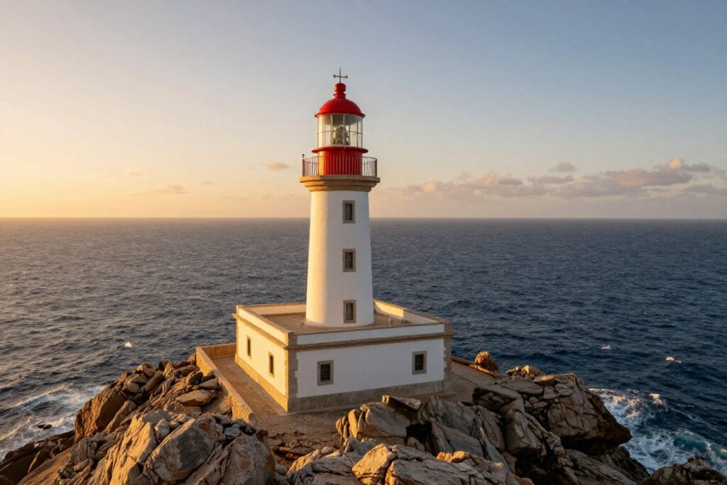 Latarnia morska Far de Tossa na klifie