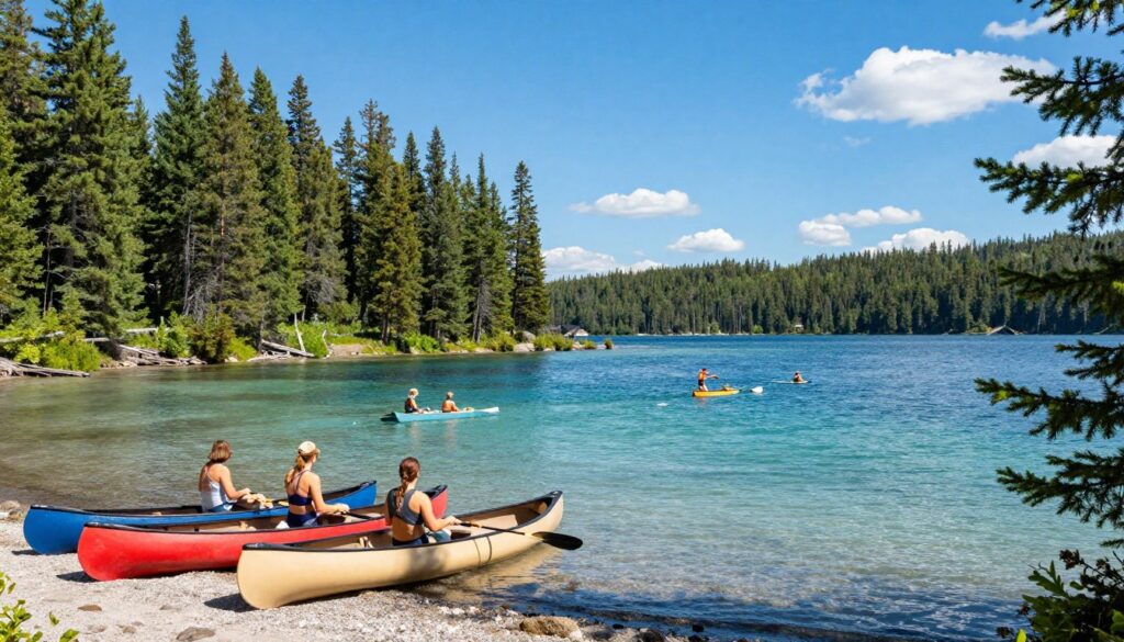 Letnie jezioro w Kanadzie