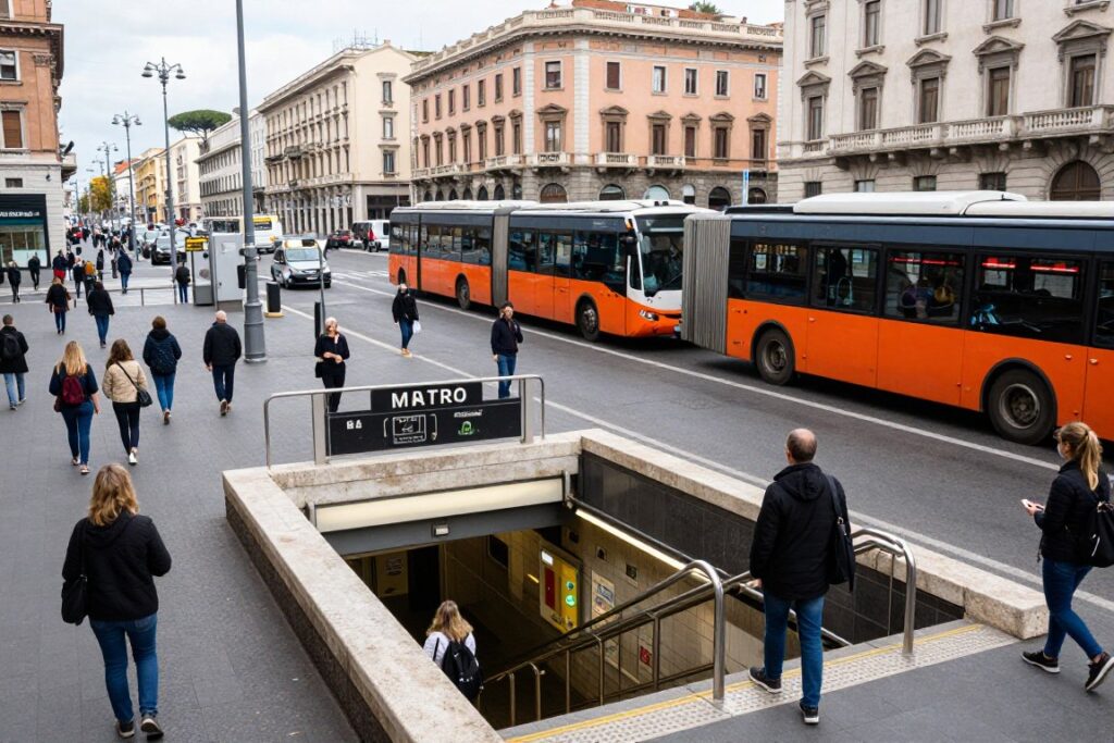 Metro i autobusy komunikacji miejskiej w Rzymie