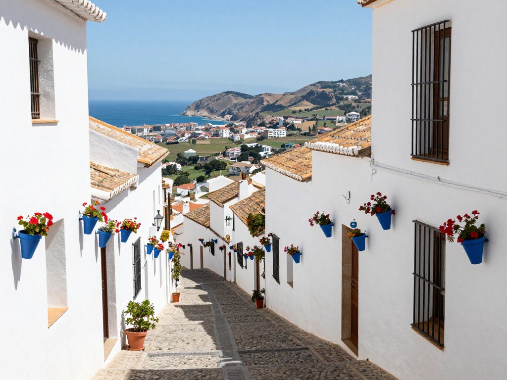 Mijas białe miasteczko w górach nad Fuengirolą