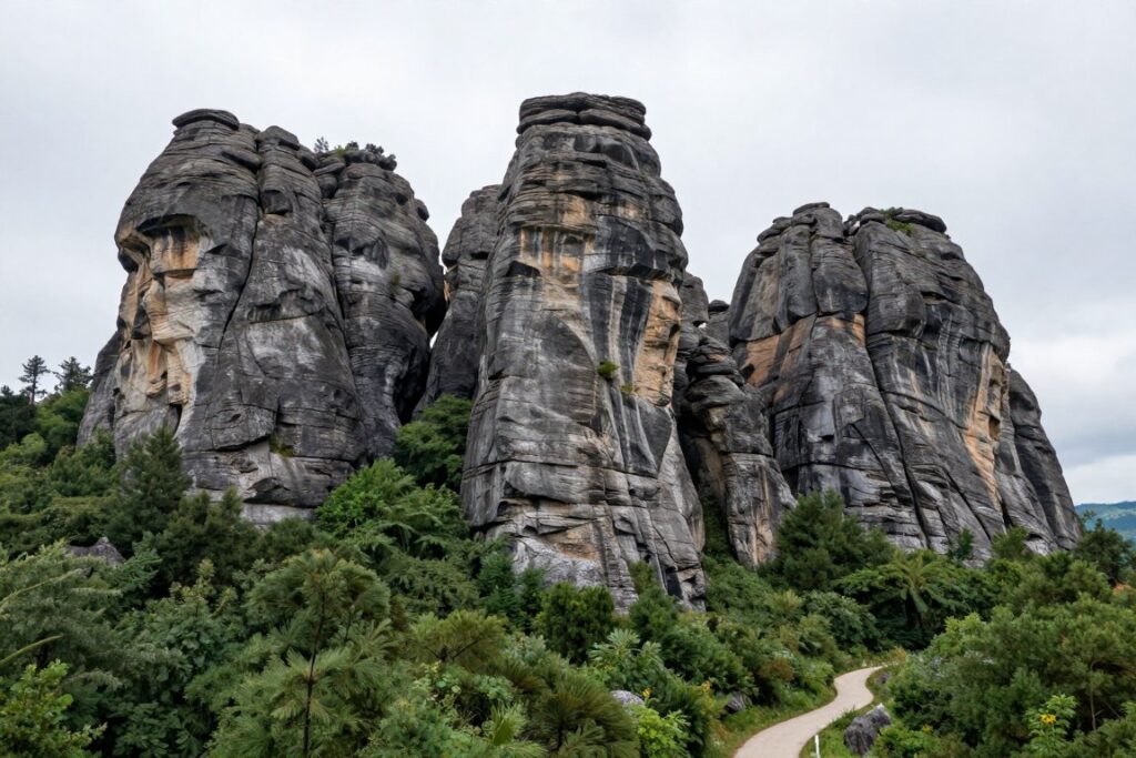 Ostańce skalne w rezerwacie Sokole Góry