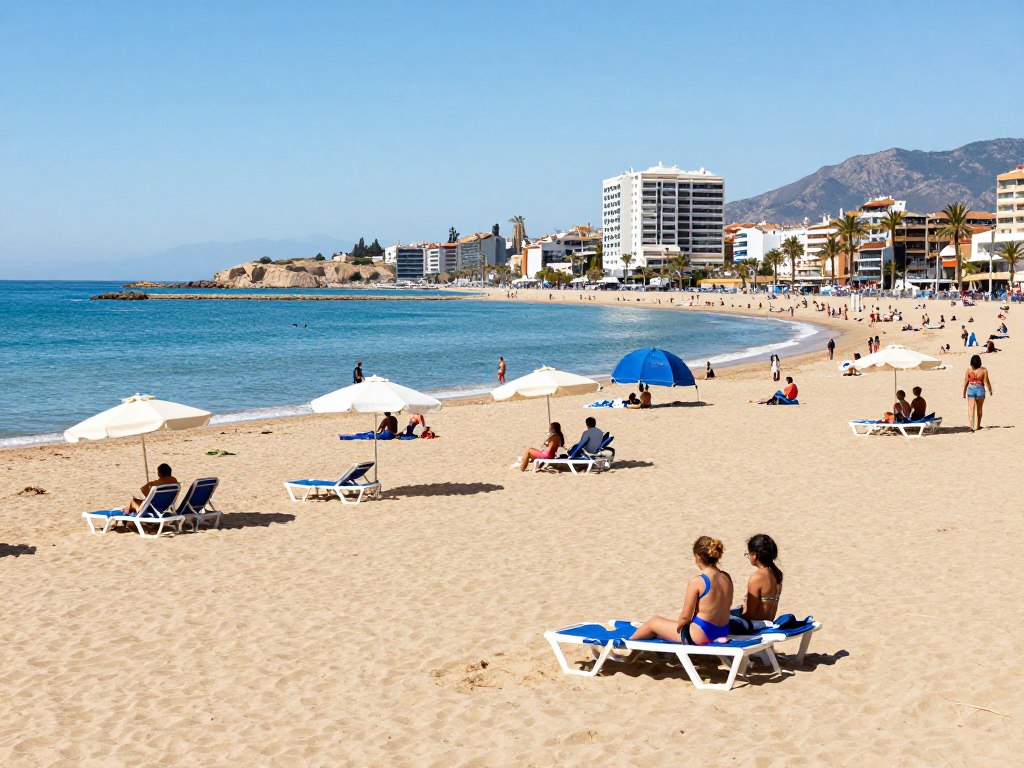 Playa Los Boliches popularna plaża w Fuengiroli