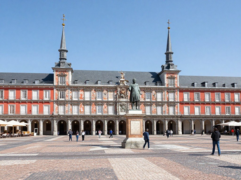 Plaza Mayor w Madrycie blisko Chocolatería San Ginés
