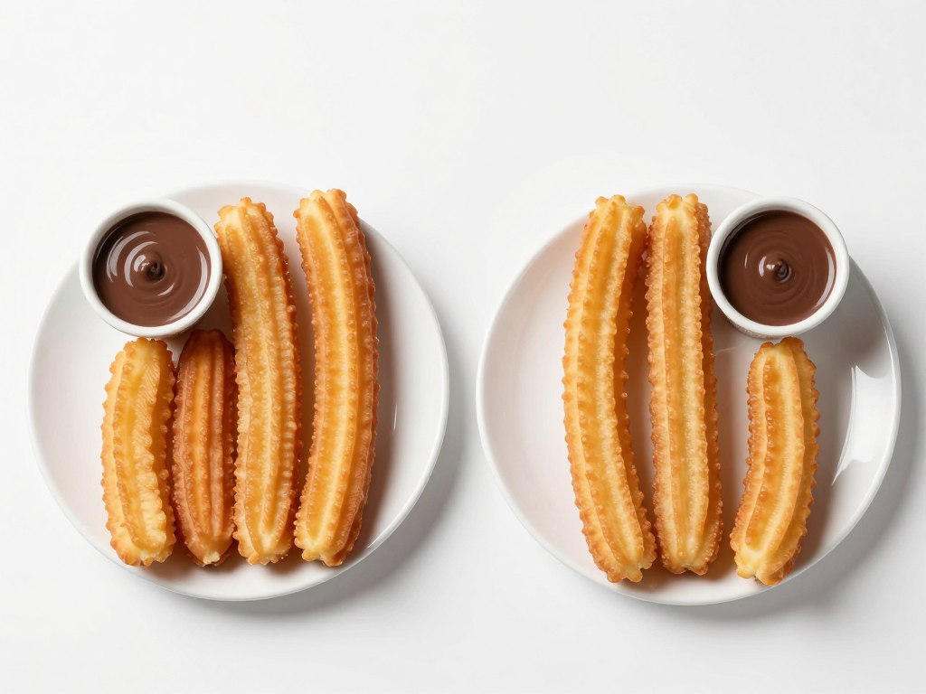 Różnica między churros a porras w Chocolatería San Ginés