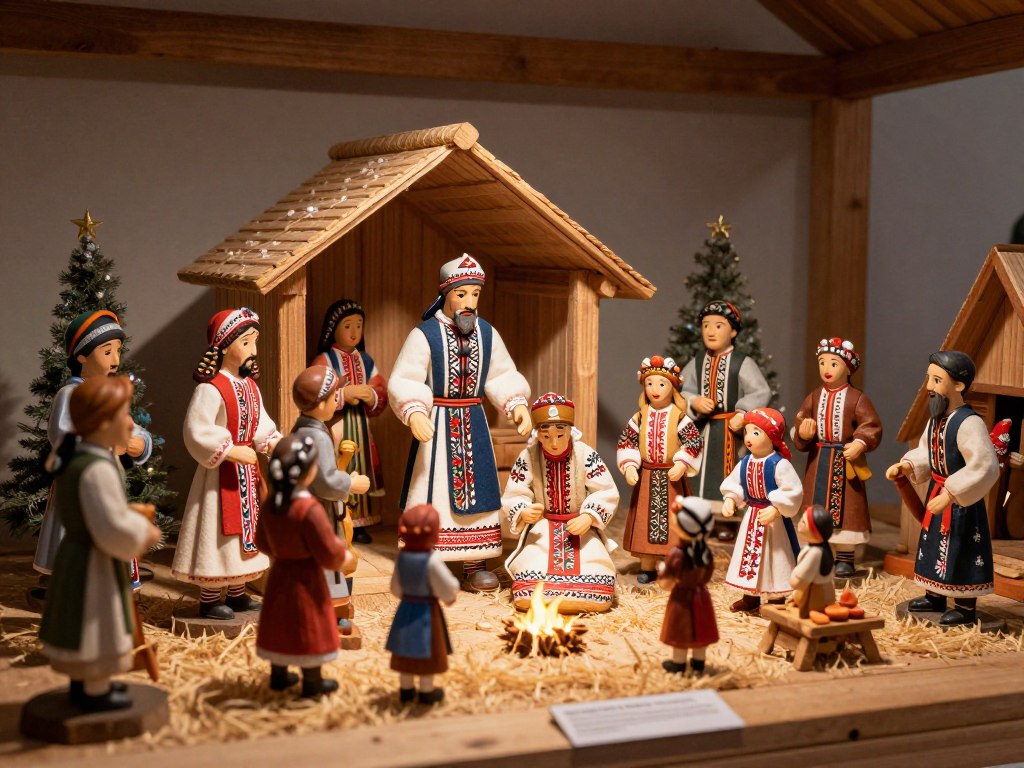 Ruchoma szopka w Olsztynie z figurami