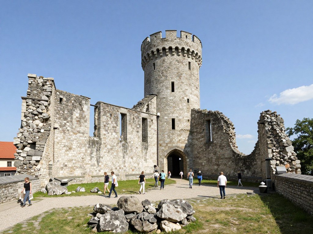 Ruiny zamku w Olsztynie od strony dziedzińca