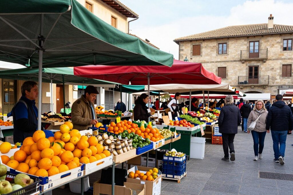 Sobotni targ w Soller z lokalnymi produktami