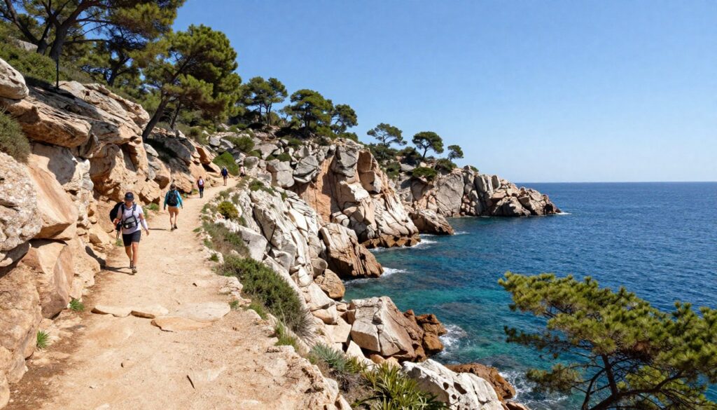 Szlak Cami de Ronda wzdłuż klifów Costa Brava