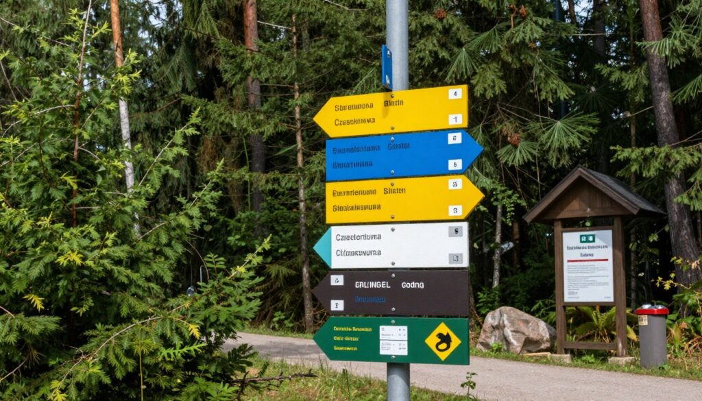 Szlak turystyczny w Olsztynie oznakowanie