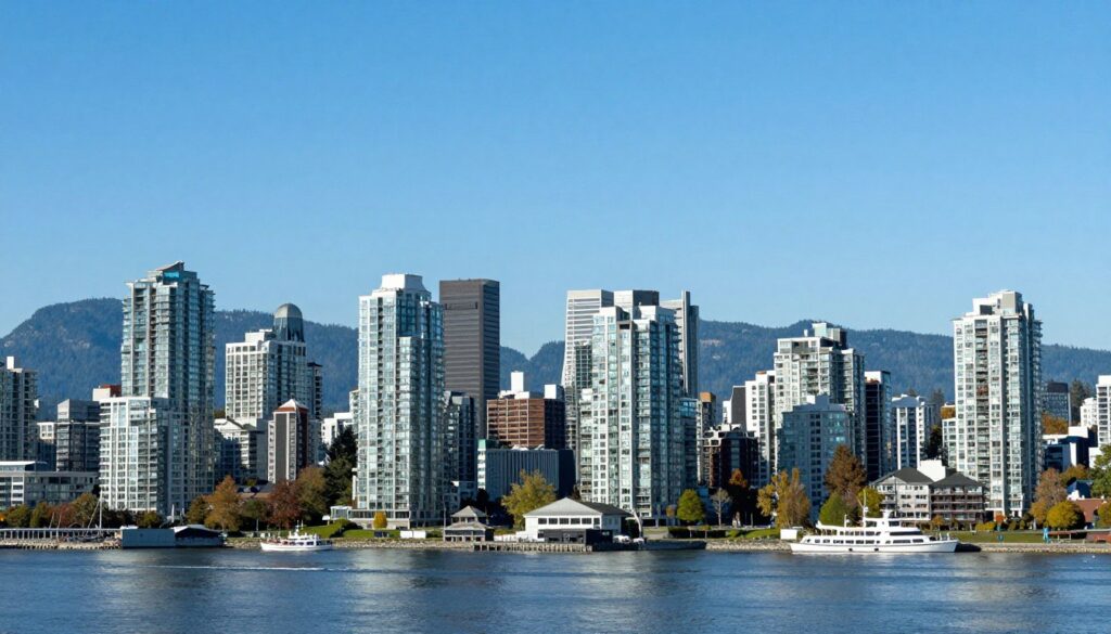 Vancouver skyline z widokiem na góry