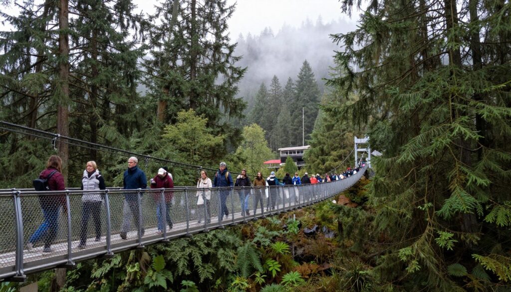Vancouver z mostem Capilano