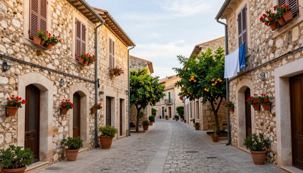Wąskie uliczki starego miasta Soller