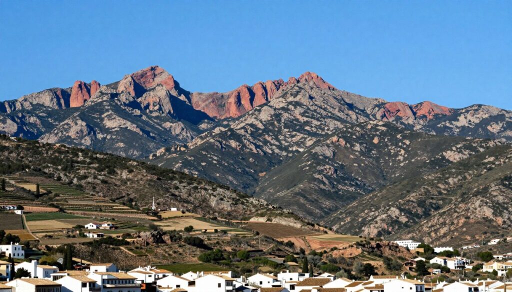 Widok na góry Sierra Bermeja z miasta Estepona