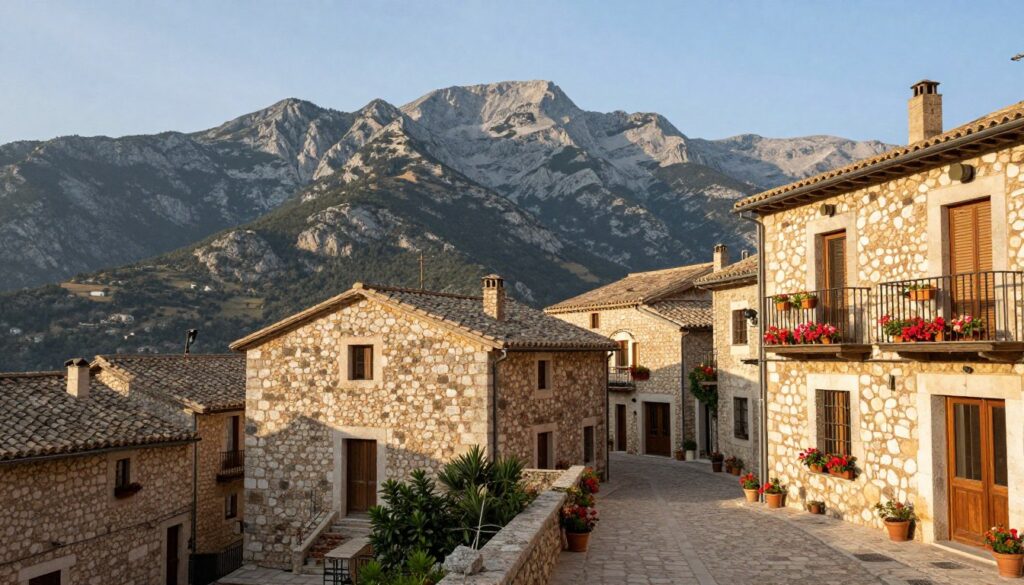 Wioska Fornalutx w górach Serra de Tramuntana