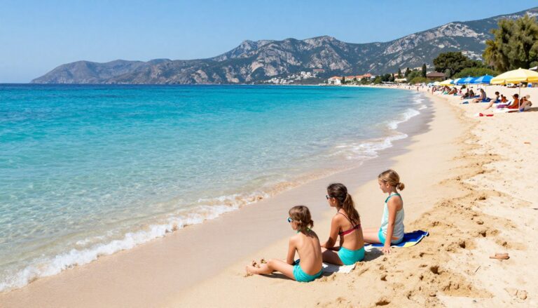 Zakynthos plaża z dziećmi rodzinne wakacje