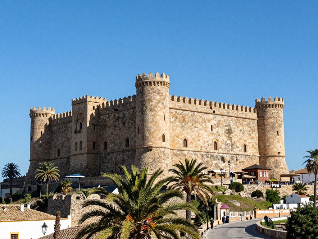 Zamek Sohail w Fuengiroli na wzgórzu z widokiem na morze