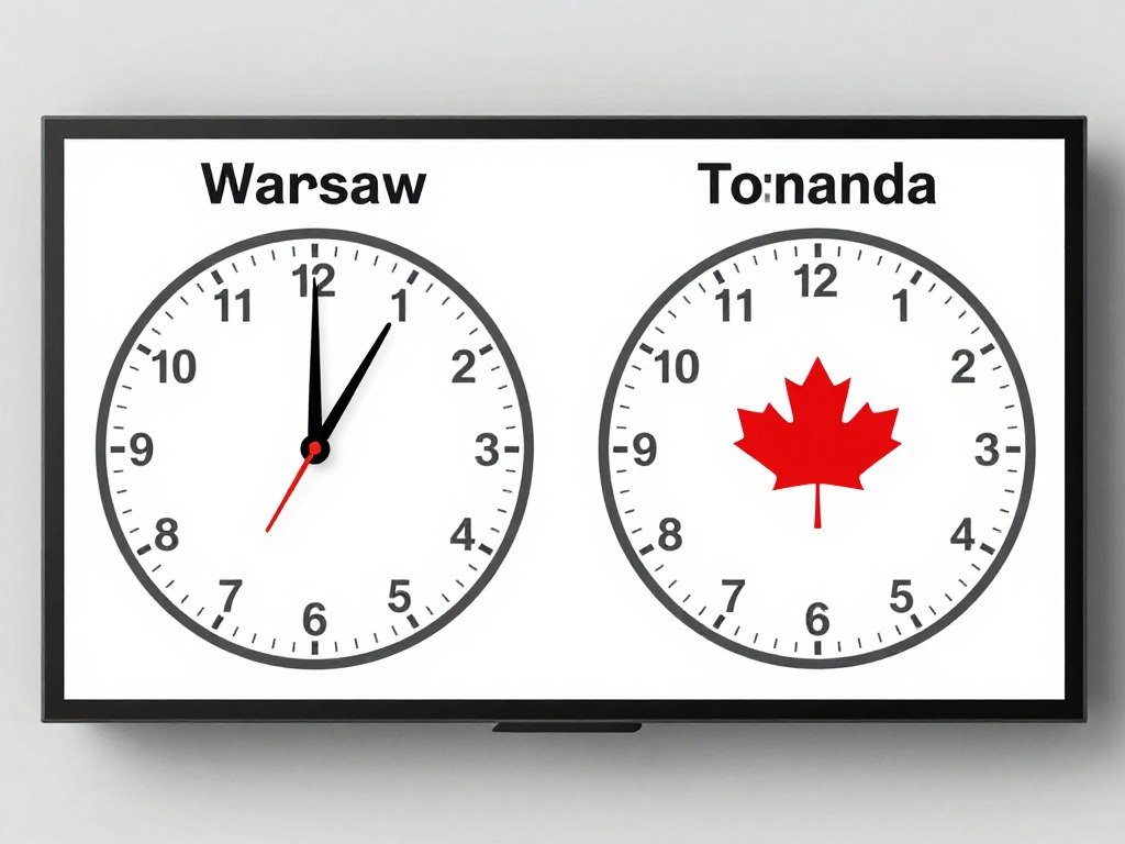 Zegar pokazujący różne strefy czasowe