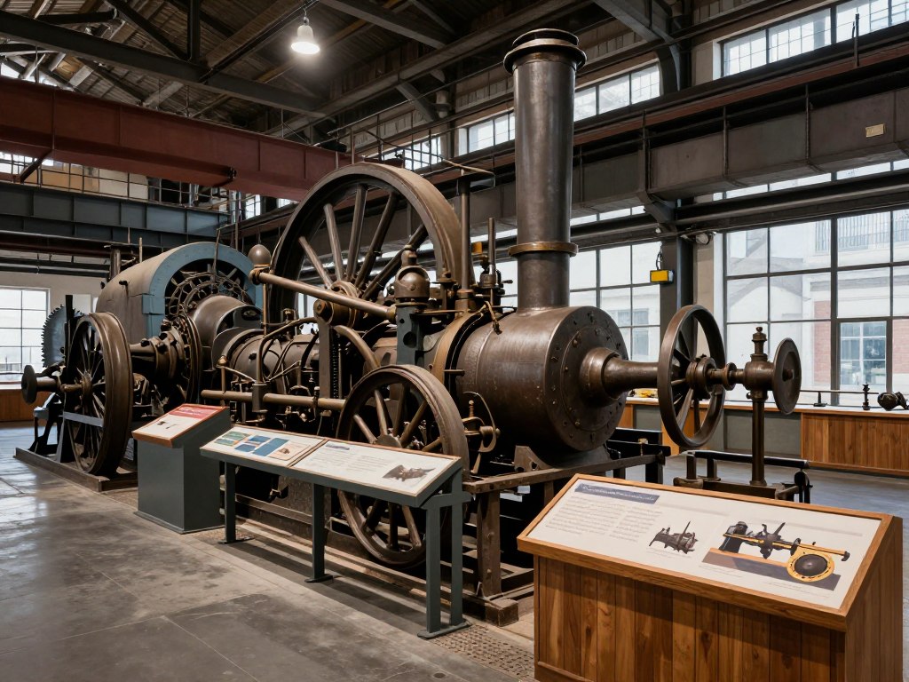 historyczne maszyny w muzeum hutnictwa w chlewiskach